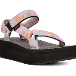 Sandals-Teva Flatform Universal Sandals for Women (SALE) Retro Shapes Pearl Blue
