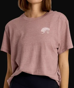 T-Shirts-Free Fly Apparel Flow State Tee for Women Heather Fig