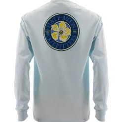 T-Shirts|T-Shirts-Half-Moon Outfitters Flower Logo Long Sleeve T-Shirt