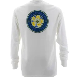 T-Shirts|T-Shirts-Half-Moon Outfitters Flower Logo Long Sleeve T-Shirt