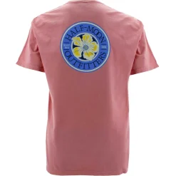 T-Shirts|T-Shirts-Half-Moon Outfitters Flower Logo Short Sleeve T-Shirt