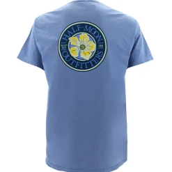 T-Shirts|T-Shirts-Half-Moon Outfitters Flower Logo Short Sleeve T-Shirt