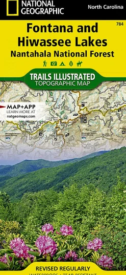 Literature-Trails Illustrated Fontana and Hiwassee Lakes Map None