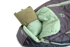 Sleeping Bags & Pads-Nemo Forte 35 Endless Promise Synthetic Sleeping Bag for Women (SALE) Plum Gray/Celadon Green