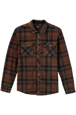 Shirts-O'Neill Glacier Plaid Superfleece Overshirt for Men (SALE)