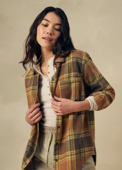 Shirts-Prana Golden Canyon Flannel for Women (SALE) Rye Green