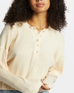 Shirts-Billabong Good Catch Henley T-Shirt for Women (SALE)