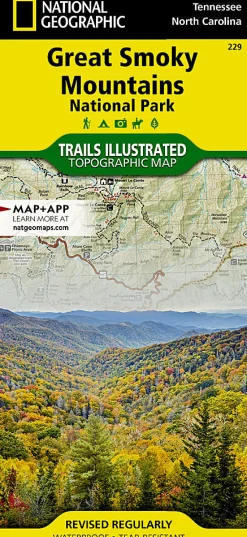 Literature-Trails Illustrated Great Smoky Mountain National Park Map None