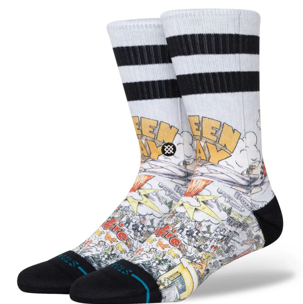 Socks-Stance Green Day x Basket Case Poly Crew Socks Multi