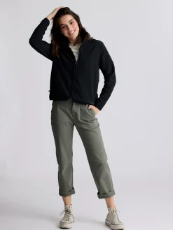 Casual|Fleece-Free Fly Apparel Gridback Fleece Jacket for Women Black