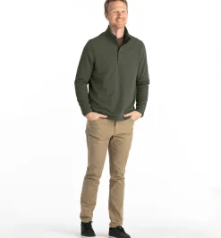 Fleece-Free Fly Apparel Gridback Fleece Snap Pullover for Men Dark Olive