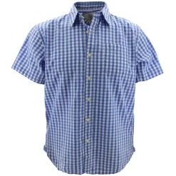 Shirts-Half-Moon Threadworks Short Sleeve Oxford Shirt for Men (SALE)