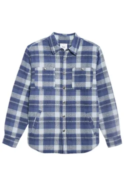 Shirts-Katin Harold Plaid Jacket for Men (SALE) Washed Blue