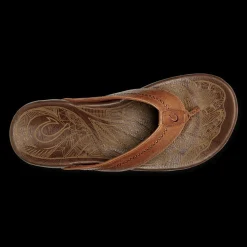 Sandals-Olukai Hiapo Sandal for Men Rum/Dark Wood