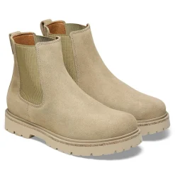 Boots-Birkenstock Highwood Slip On in Suede Leather for Women Taupe Suede