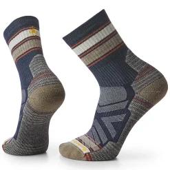 Socks-Smartwool Hike Light Cushion Striped Mid Socks for Men