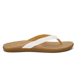 Sandals-Olukai Honu Sandal for Women Bright White / Golden Sand