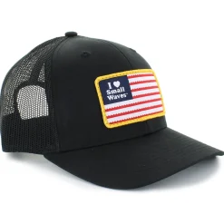 Head & Neckwear|Head & Neckwear-Half-Moon Outfitters I <3 Small Waves Flag Patch Trucker Hat