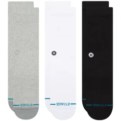 Socks|Socks-Stance Icon Crew Socks 3 Pack Multi