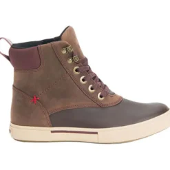 Boots-XTRATUF 6-Inch Leather Lace Ankle Deck Boots for Women Chocolate