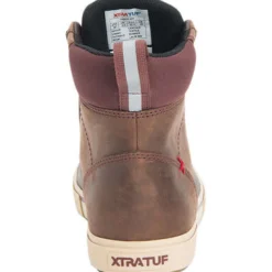 Boots-XTRATUF 6-Inch Leather Lace Ankle Deck Boots for Women Chocolate