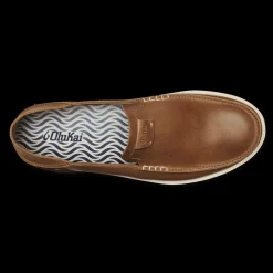 Shoes-Olukai Kakaha Leather Slip-On Shoes for Men Fox/Fox