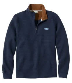 Sweaters & Hoodies-L.L.Bean Lakewashed Double-Knit Quarter-Zip Pullover for Men