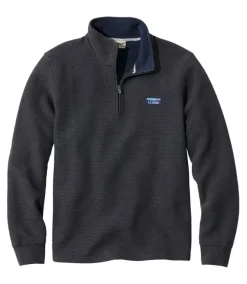 Sweaters & Hoodies-L.L.Bean Lakewashed Double-Knit Quarter-Zip Pullover for Men