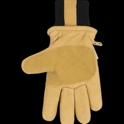 Gloves-Kinco Lined Heavy-Duty Premium Grain & Suede Pigskin Ski Glove with Omni-Cuff for Women Golden