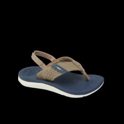 Sandals-Reef Little Santa Ana Sandals for Kids Navy/Khaki