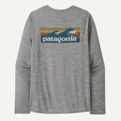 Performance-Patagonia Long Sleeved Capilene Cool Daily Graphic Shirt for Men
