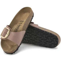 Sandals-Birkenstock Madrid Big Buckle Nubuck Leather Sandals for Women Old Rose