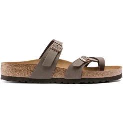 Sandals-Birkenstock Mayari Birkibuc Sandals for Women (Regular/Wide) Mocha