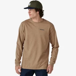 T-Shirts|Shirts-Patagonia Men's Long-Sleeved Line Logo Ridge Responsibili-Tee (SALE)