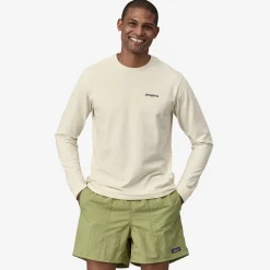 T-Shirts|Shirts-Patagonia Men's Long-Sleeved Line Logo Ridge Responsibili-Tee (SALE)