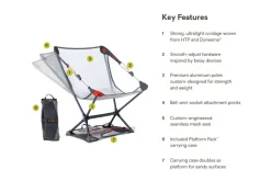 Camp Furniture-Nemo Moonlite Elite Reclining Backpacking Chair Goodnight Grey