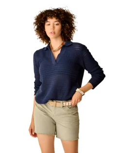 Sweaters & Hoodies-Carve Designs Morgan Polo Sweater for Women