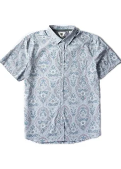 Shirts-Vissla Mundaka Eco Short-Sleeved Shirt for Men Faded Denim