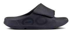 Sandals-Oofos Ooahh Sport Flex Sandal for Men Black