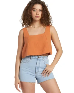 Tank Tops-Billabong Open Skies Top Woven Shirt for Women (SALE)