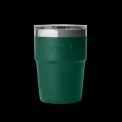 Bottles & Mugs-Yeti 16oz Rambler Stackable Cup Black Forest Green