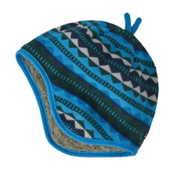 Head & Neckwear-Patagonia Baby Reversible Beanie (SALE) Diamond Stripe: Vessel Blue