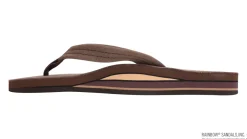 Sandals-Rainbow Premier Leather Double Arch 3/4" Medium Strap Sandals for Women Expresso