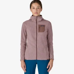 Fleece-Patagonia R1 Air Full-Zip Hoody for Women (SALE) Stormy Mauve