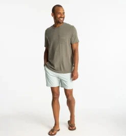 T-Shirts-Free Fly Apparel Redfish Camo Pocket Tee for Men Heather Fatigue