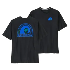 T-Shirts-Patagonia Rubber Tree Mark Responsibili-Tee for Men (SALE) Black
