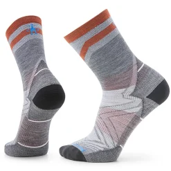 Socks-Smartwool Run Zero Cushion Mid Crew Pattern Socks for Men