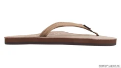 Sandals-Rainbow Single Layer Premier Leather with Arch Support and a 1/2" Narrow Strap for Women