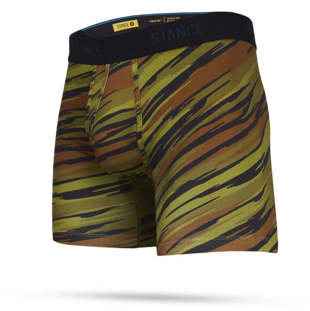 Baselayers & Underwear-Stance Slant Performance Boxer Brief with Wholester Green/Camo