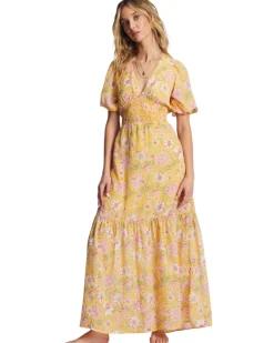 Dresses & Rompers-Billabong Spellbound Maxi Dress for Women (SALE) Golden Peach